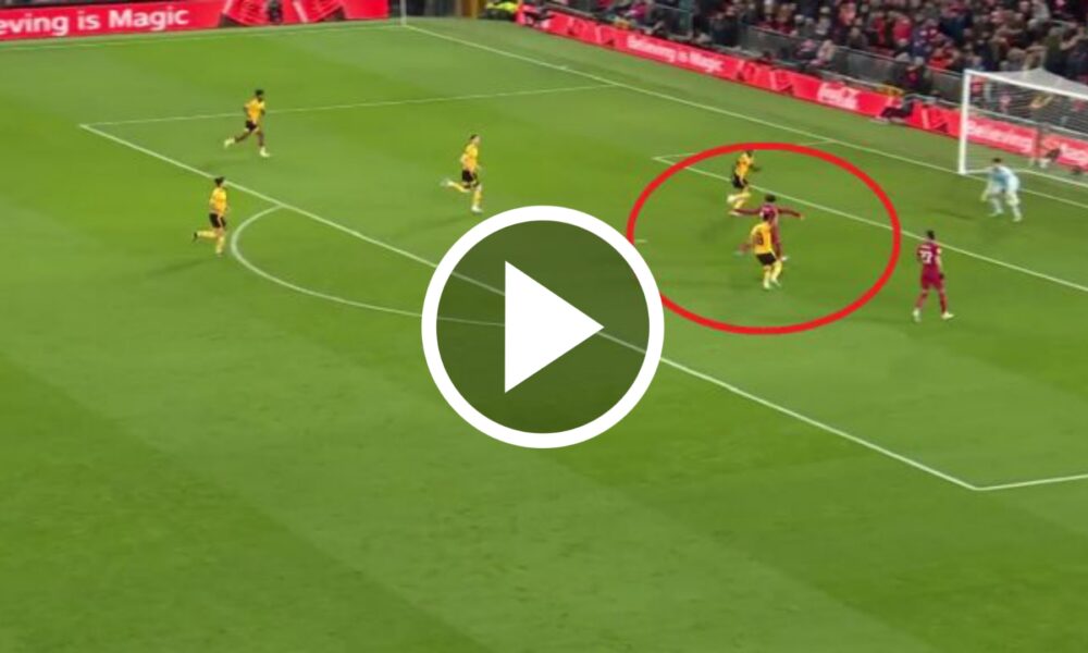 (Video) Watch Mo Salah Superb Finish With Liverpool Goal After Poor Wolves Defending From Cody Gakpo Accurate Cross