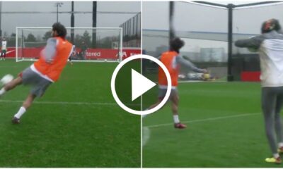 (Video) Liverpool teammates can’t believe what Mo Salah just did in training 10 Sportelo