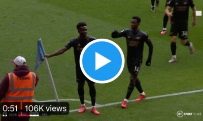 GOAL!! - watch Bukayo Saka hits a sensational volley to equalise for Arsenal 17 Sportelo